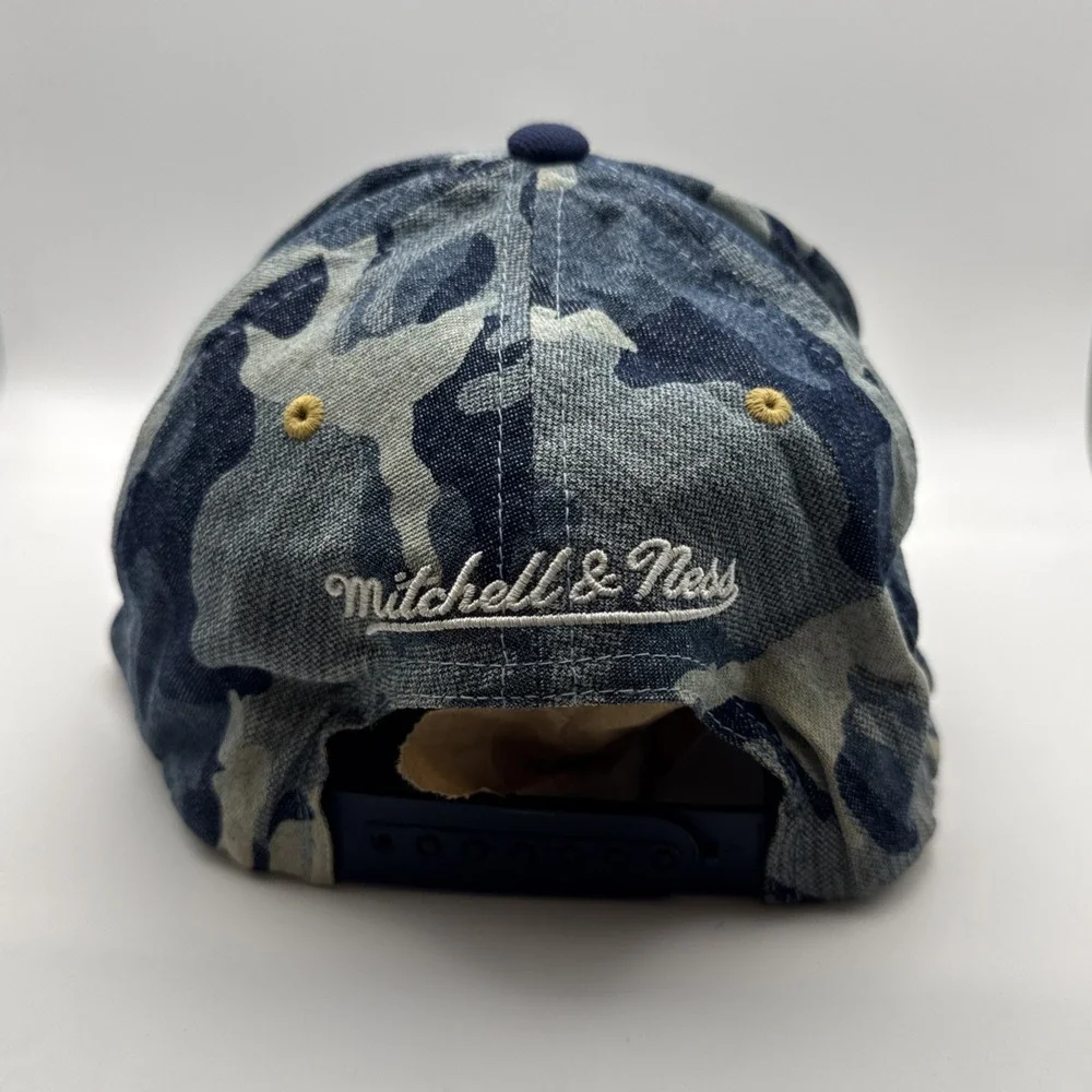 New Orleans Pelicans Hat Cap Snap Back Camo Mitchell Ness Basketball Logo OSFA
